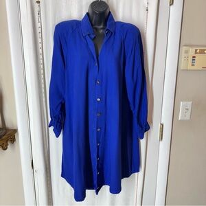 Vintage Chez California Royal Blue Oversized Coverup